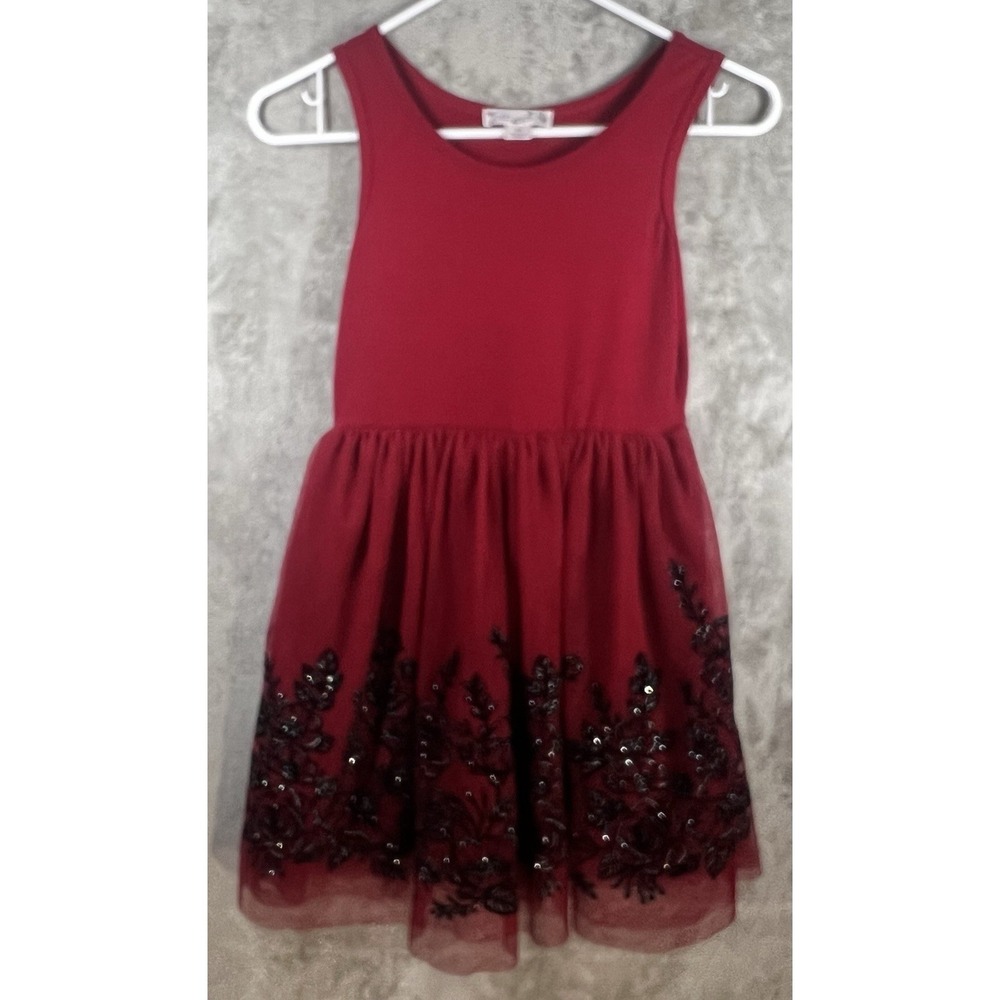 Knitworks Dress Girls youth‎ Size M (10)  Sleeveless red flowers